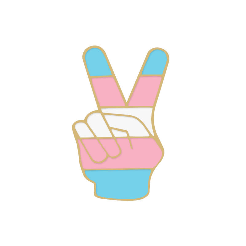6Stk. Pride Day Pink & Blue Rainbow Flag Brosche