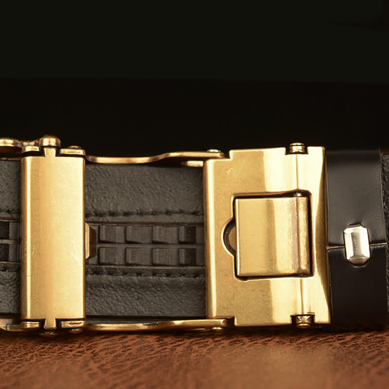 Herren Vintage Gürtel mit Adler Schnalle aus Leder