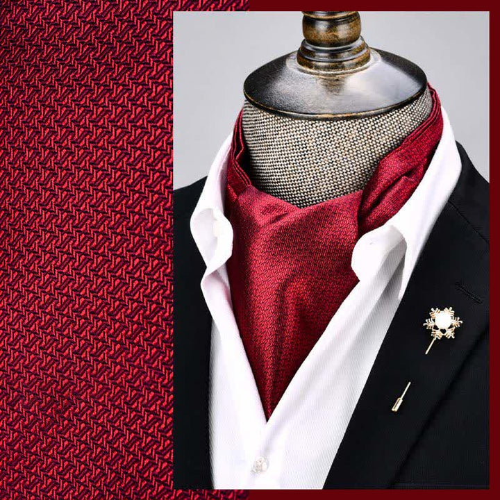 Rote Moderne Prachtgeometrie Ascot Krawatte