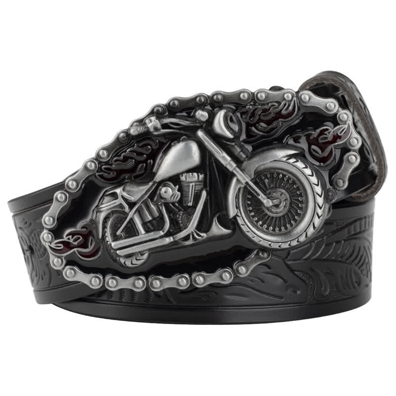 Herren Punk Rock Motorrad Biker Ledergürtel