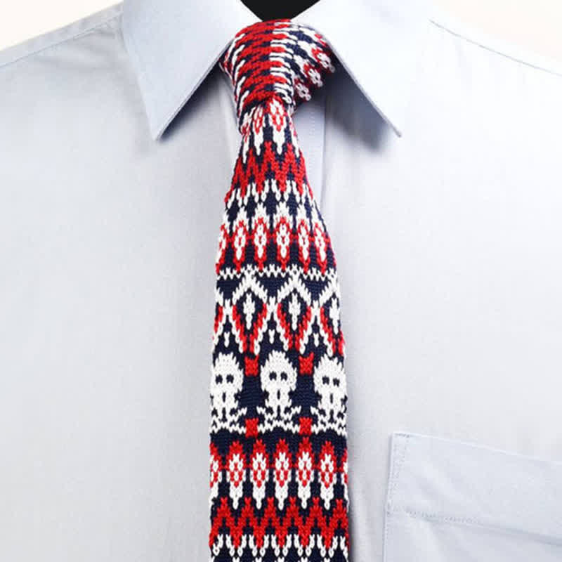 Exotische schlanke gestrickte Krawatte für Herren
