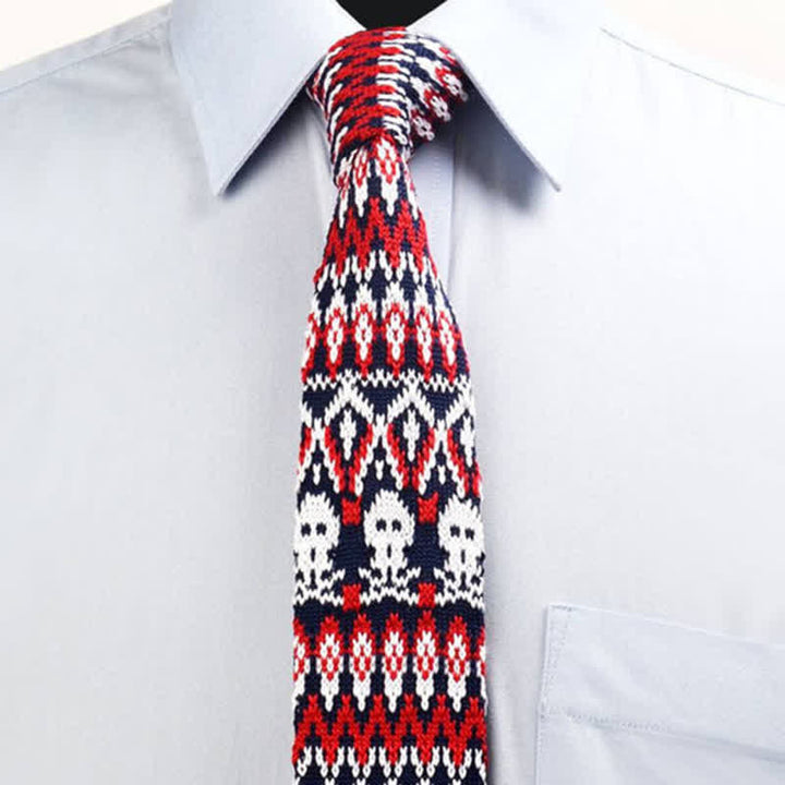 Exotische schlanke gestrickte Krawatte für Herren