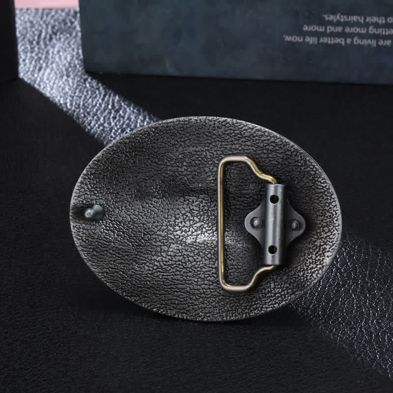 Herren DIY Elch Hirsch Amerika-Flagge Schnalle Ledergürtel