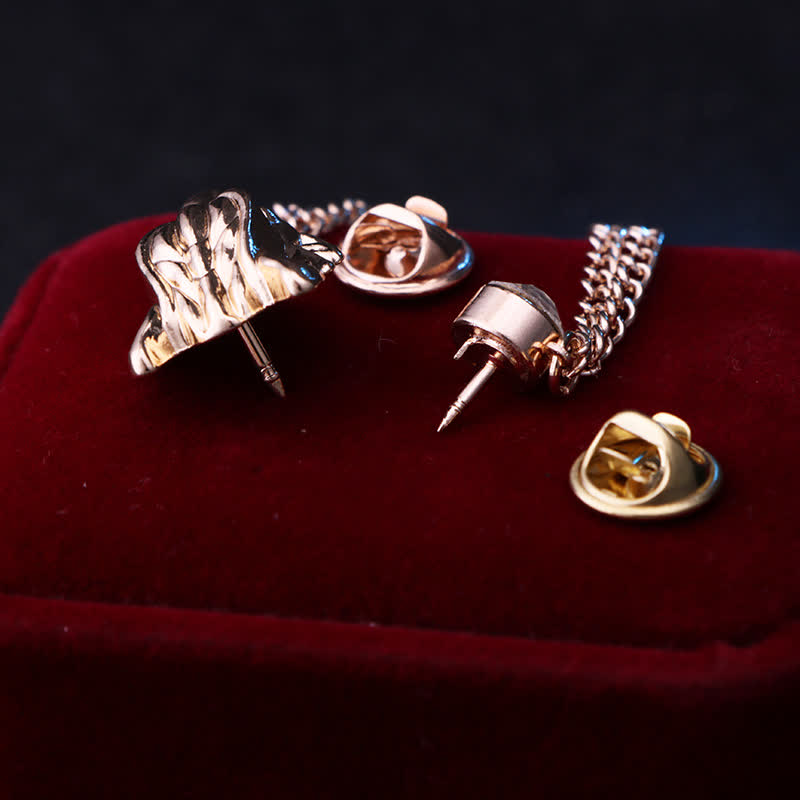 Herren König des Waldes Wolfskette Brosche