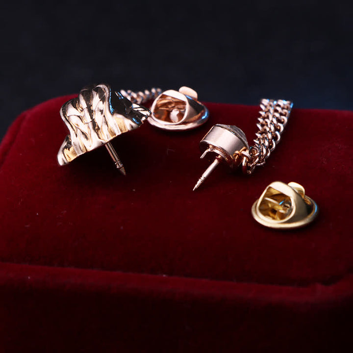 Herren König des Waldes Wolfskette Brosche