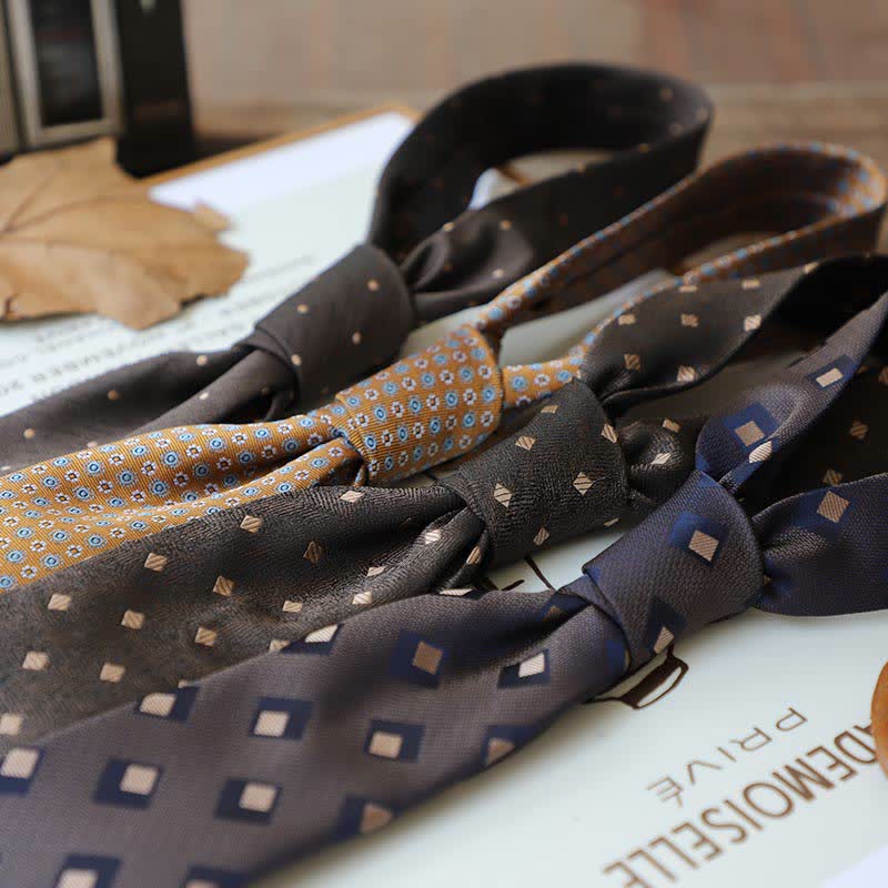 Krawatte der Serie 'Coffee Colors' mit Streifen und Paisley-Muster für Herren