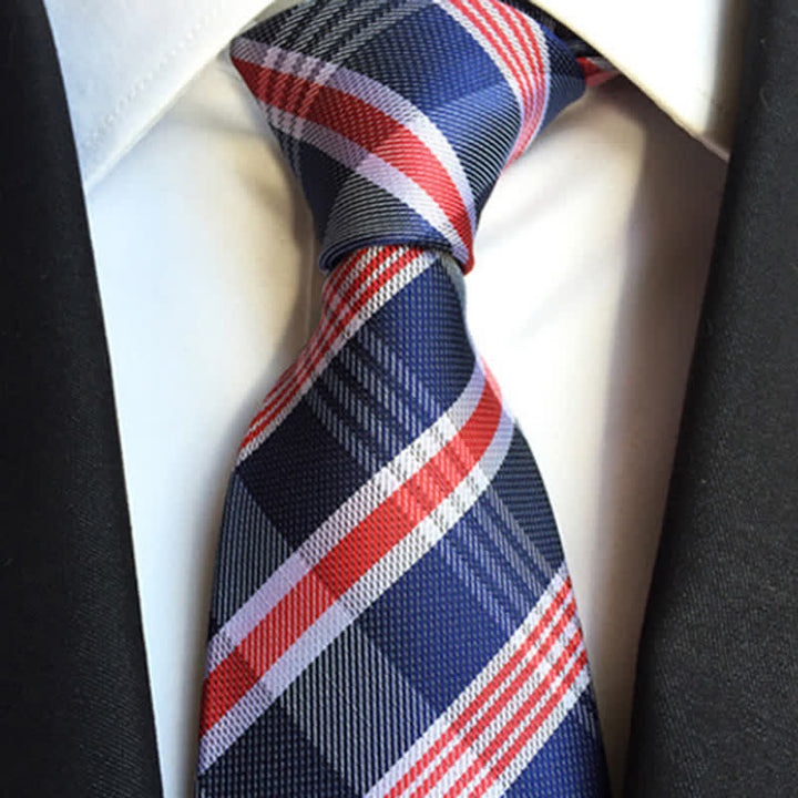 Moderne Business-Krawatte für Herren im Karo-Look