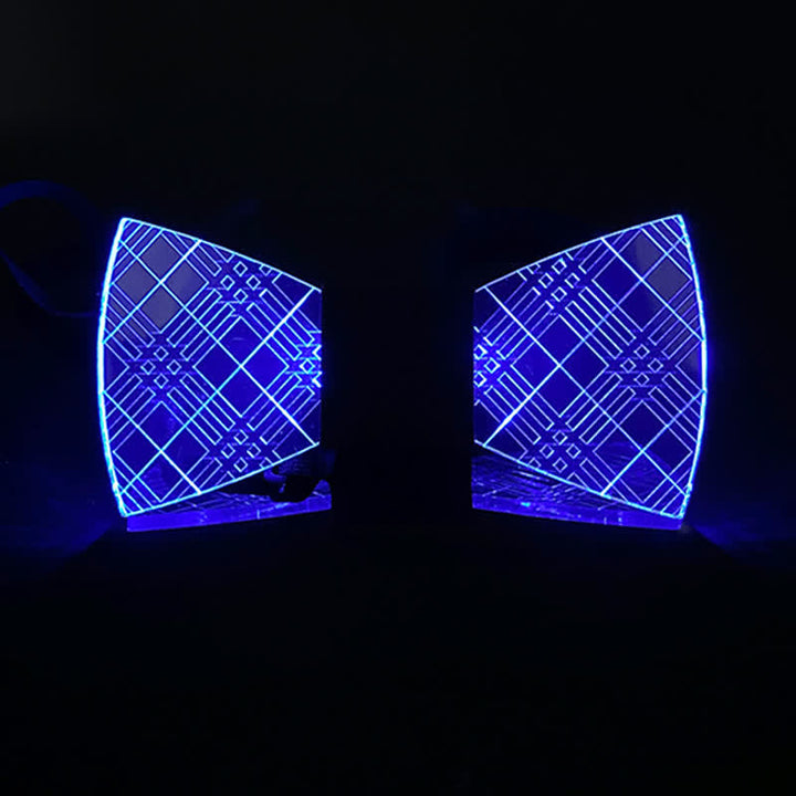 7 Farben kariert Gentleman Leuchtend Acryl Fliege