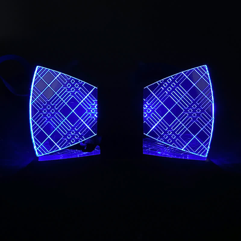 7 Farben kariert Gentleman Leuchtend Acryl Fliege