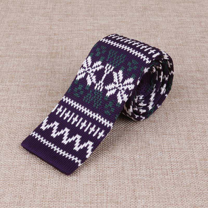 Exotische schlanke gestrickte Krawatte für Herren