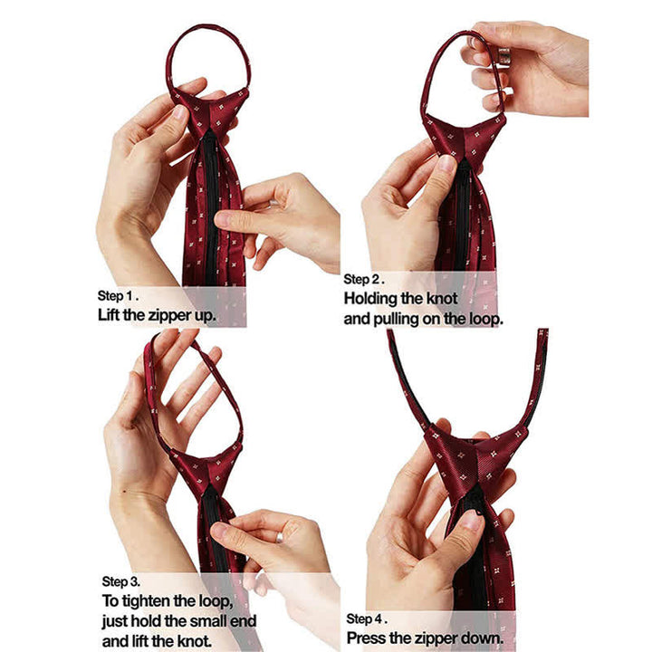 Lässige Männer-Reißverschlusskrawatte mit Paisley-Muster