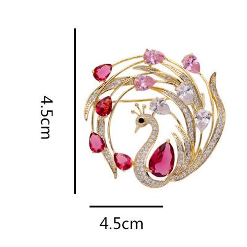 Ornamentale Pfau Phoenix Brosche für Damen