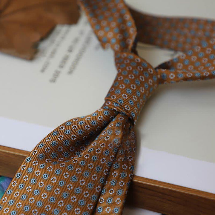 Krawatte der Serie 'Coffee Colors' mit Streifen und Paisley-Muster für Herren