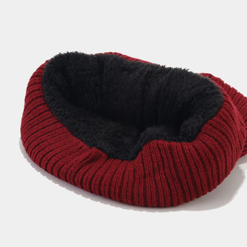 3-tlg. Unisex Solid Color Twill Mütze Schal Handschuhe Set