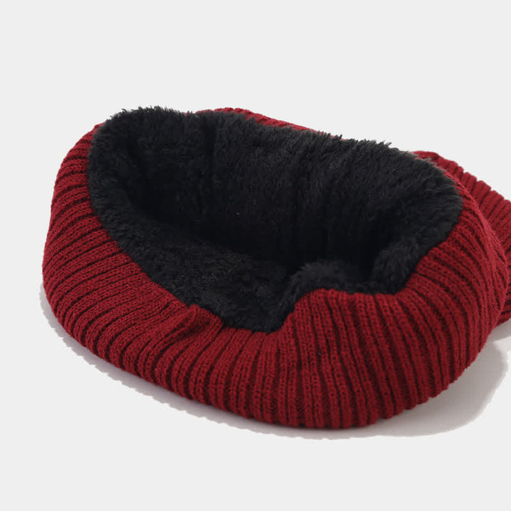 3-tlg. Unisex Solid Color Twill Mütze Schal Handschuhe Set