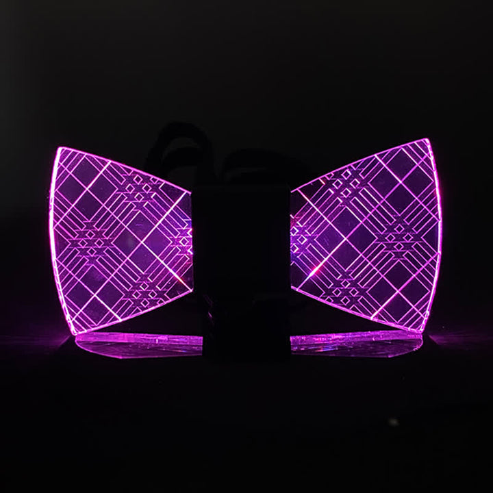 7 Farben kariert Gentleman Leuchtend Acryl Fliege