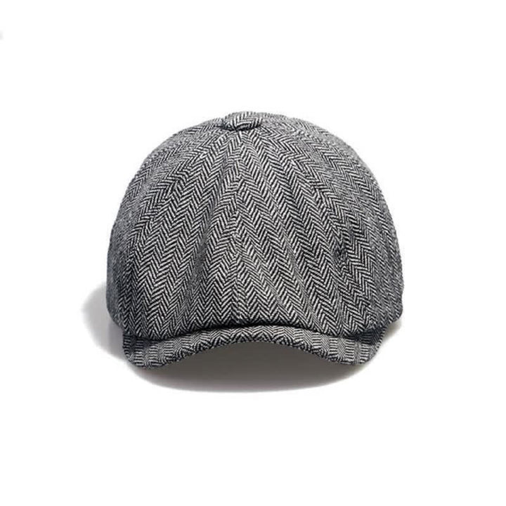 Achteckige Baskenmütze mit Fischgrätenmuster für Herren - image 6