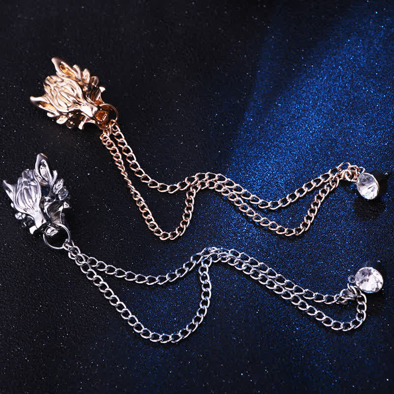 Herren König des Waldes Wolfskette Brosche