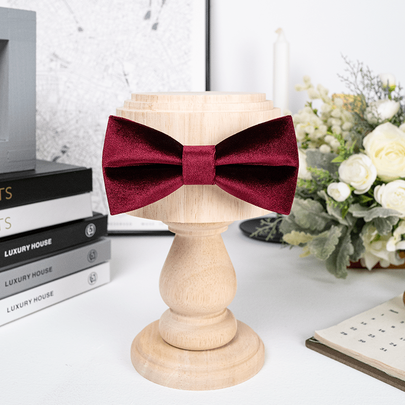 Herren Burgunderrote Samtfliege in Einheitsfarbe