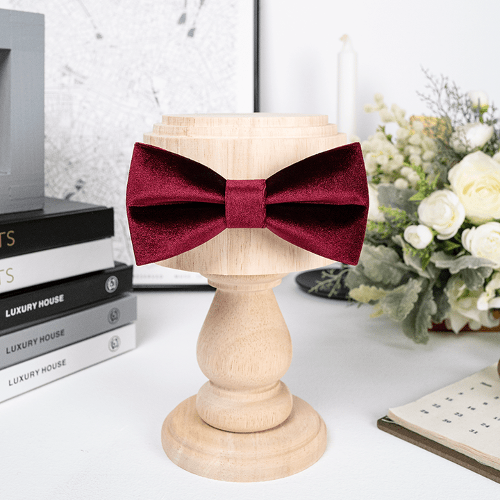 Herren Burgunderrote Samtfliege in Einheitsfarbe