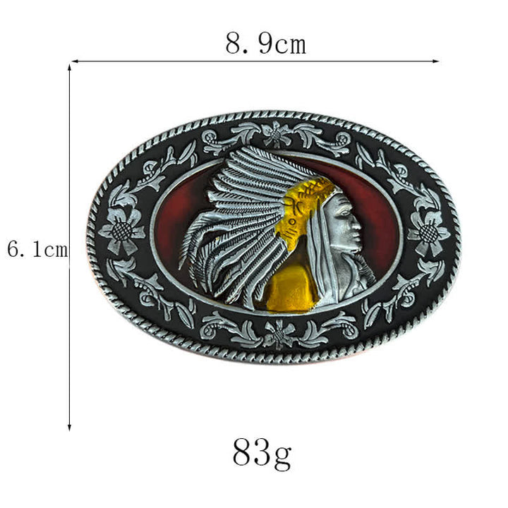 Herren DIY Indianer Häuptling Stammes-Schnallengürtel aus Leder