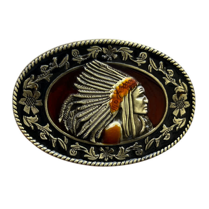 Herren DIY Indianer Häuptling Stammes-Schnallengürtel aus Leder