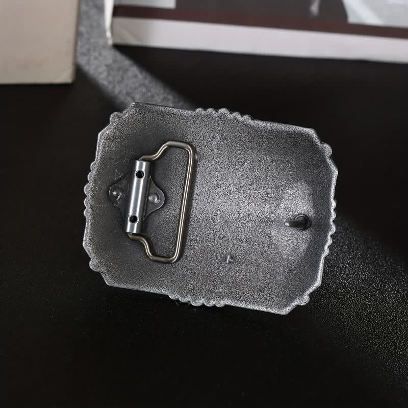 DIY-Leder-Gürtel für Herren mit Longhorn-Stierkopfschnalle