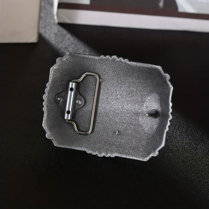 DIY-Leder-Gürtel für Herren mit Longhorn-Stierkopfschnalle