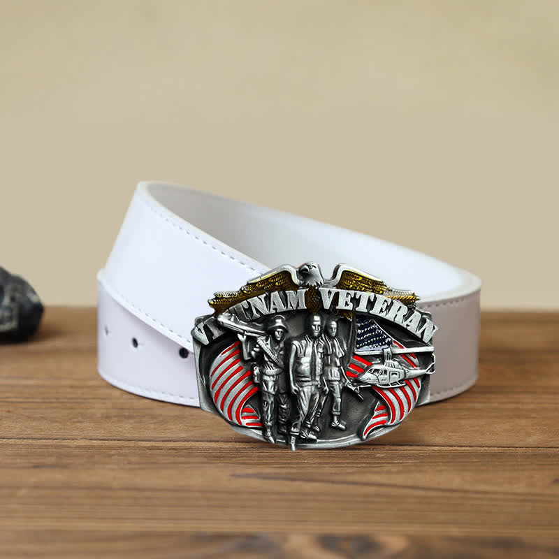 DIY Gürtel mit Vietnam Veteranenschnalle für Herren