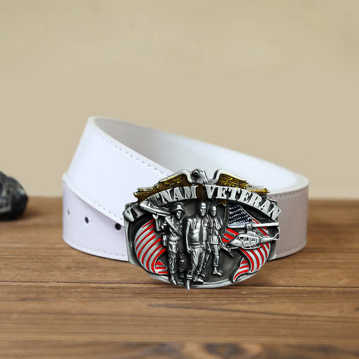 DIY Gürtel mit Vietnam Veteranenschnalle für Herren