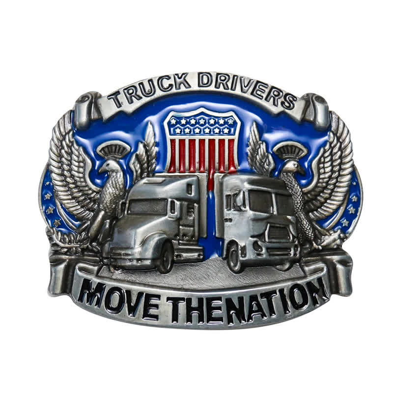 Herrengürtel mit DIY Truckfahrer-Schnalle aus Leder