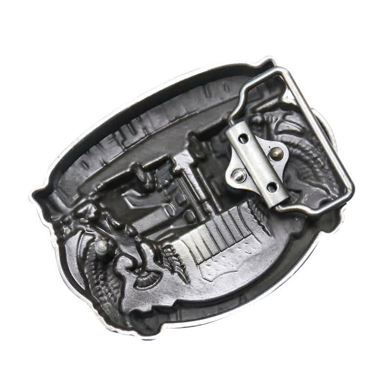 Herrengürtel mit DIY Truckfahrer-Schnalle aus Leder