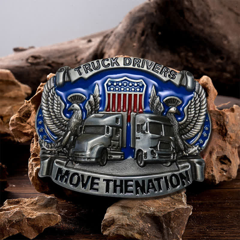 Herrengürtel mit DIY Truckfahrer-Schnalle aus Leder