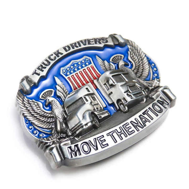 Herrengürtel mit DIY Truckfahrer-Schnalle aus Leder