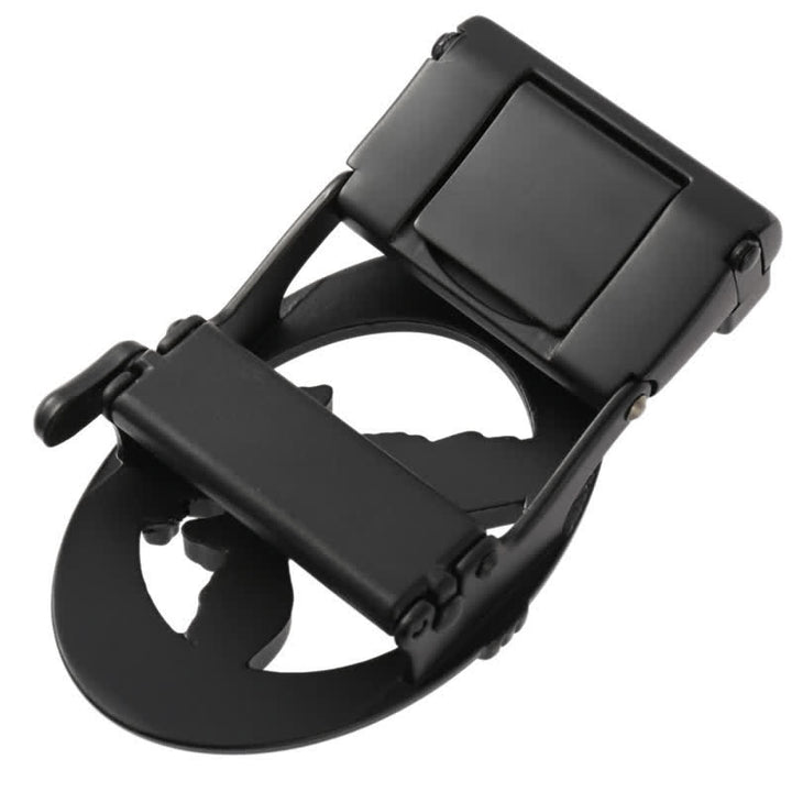 Männer DIY Adler Schwarzer Hohl Automatik-Schnallen Leder Gürtel