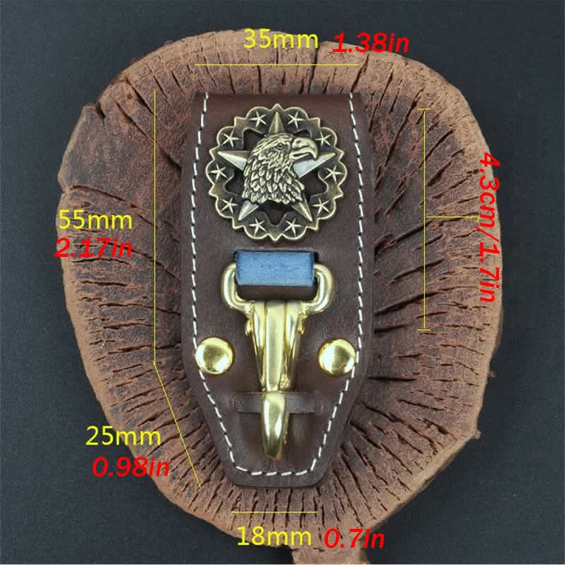 Adlerkopfgürtelzubehör Handgefertigter Leder-Schlüsselanhänger