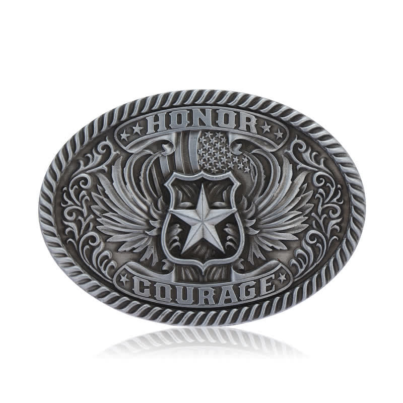 Herren DIY Ehre Mut Adlerflügel Schnalle Ledergürtel