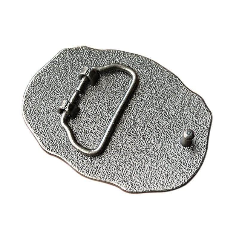 Herren-Ledergürtel mit DIY-Country-Musik-Gitarre und Bullenschnalle