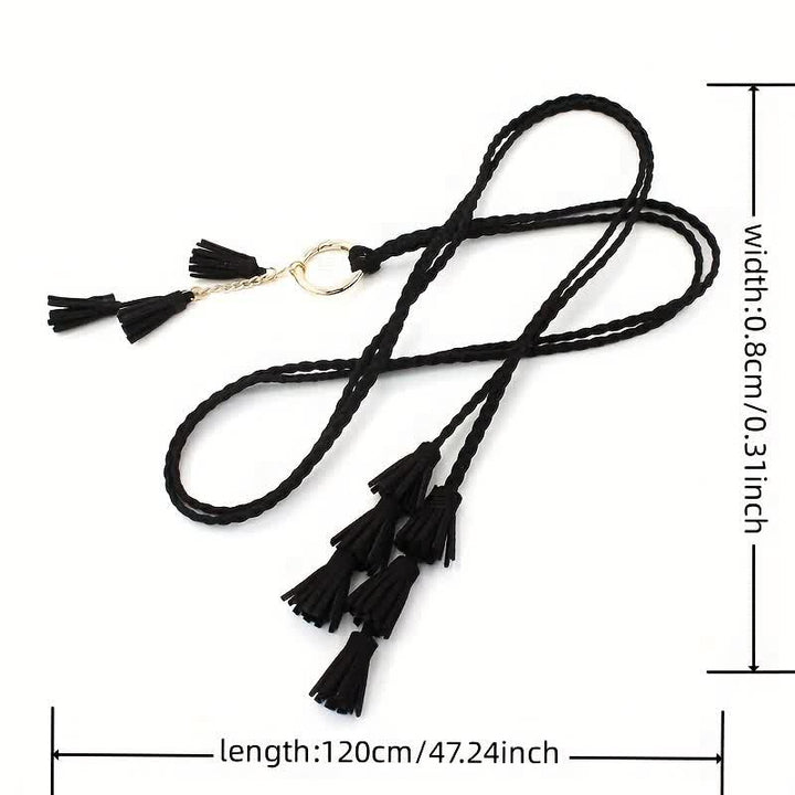 Bohemian-Quasten-Geflochtener Taillenseil-Gürtel für Frauen