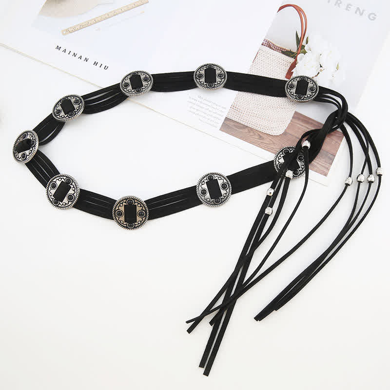 Damen ethnischer Cinch Bohème geflochtene Taillenseil Gürtel