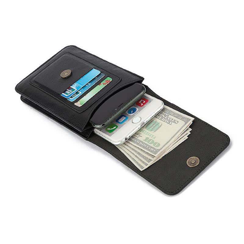 Punk Black Skull Cross Ledergürteltasche