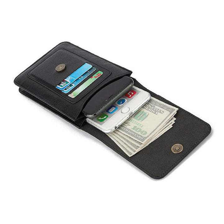 Punk Black Skull Cross Ledergürteltasche