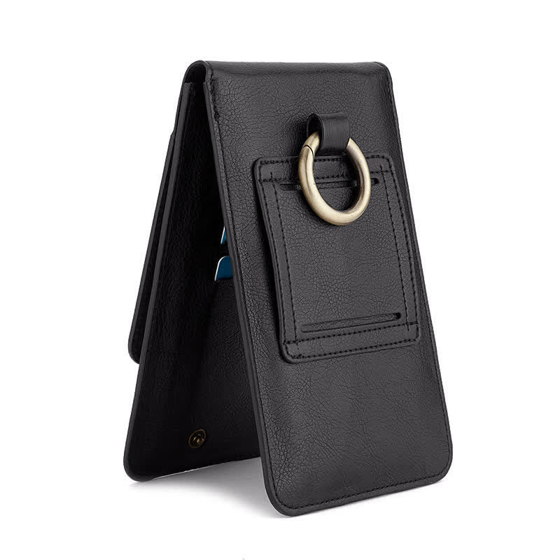 Punk Black Skull Cross Ledergürteltasche