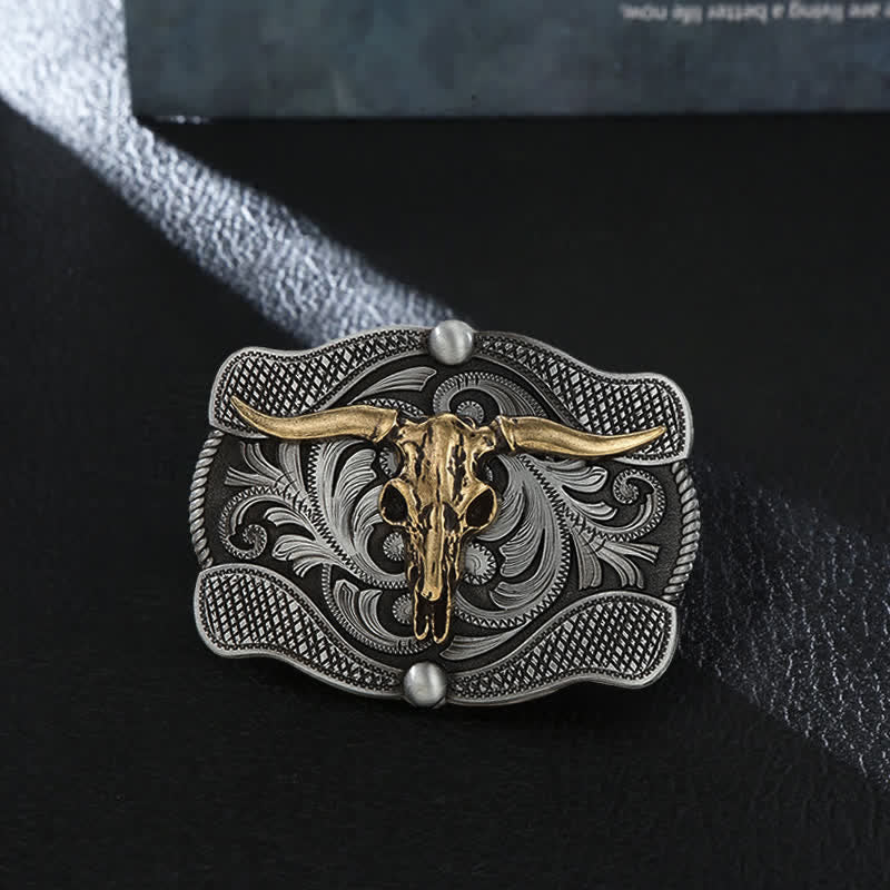 DIY Texas Longhorn Stier-Schnallengürtel für Herren