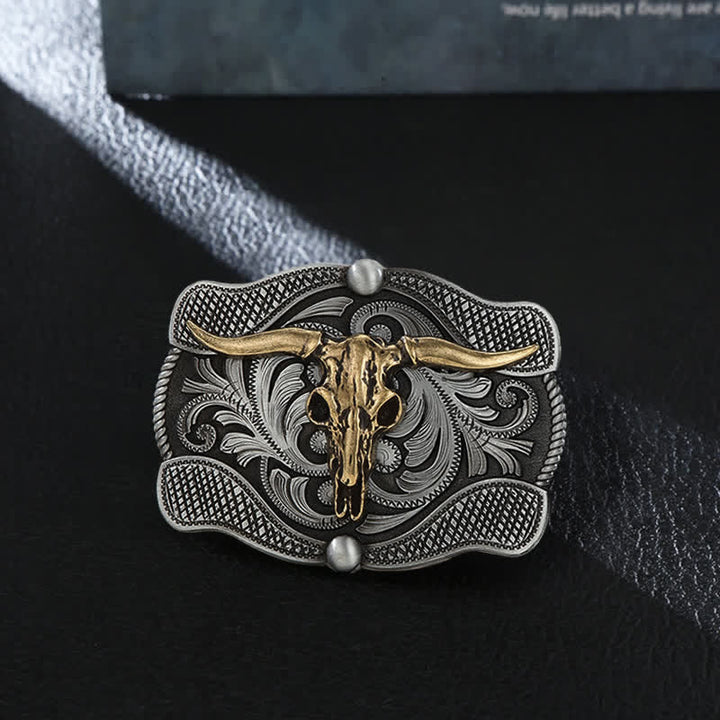 DIY Texas Longhorn Stier-Schnallengürtel für Herren