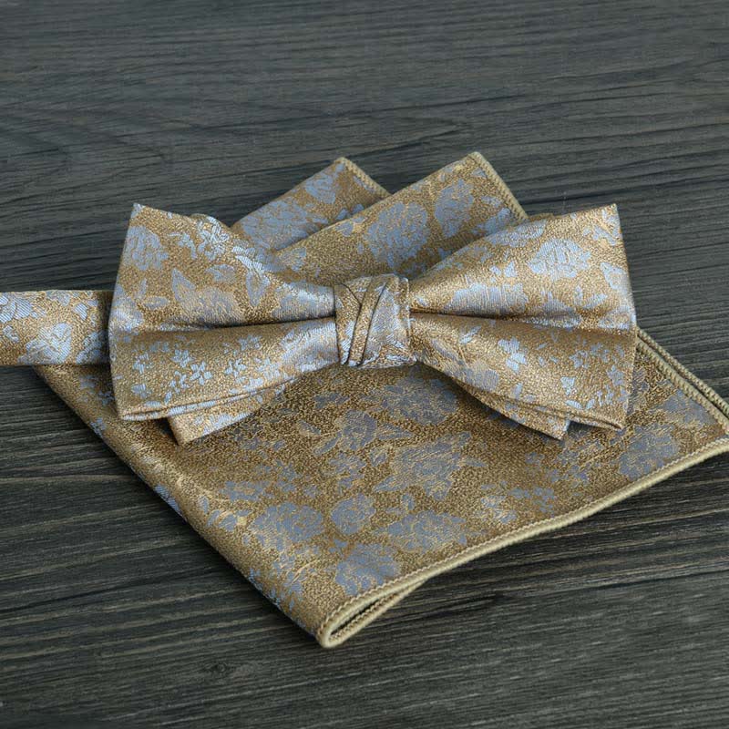 2-teiliges Männer Blumenkreise formales Hochzeitsfliegen-Set