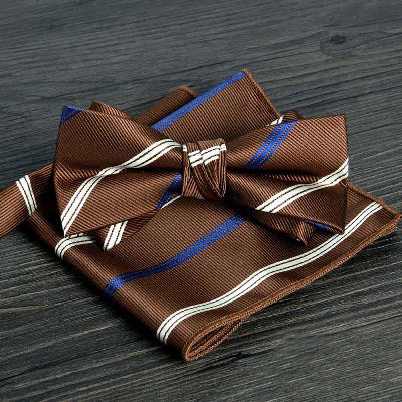 2-teiliges Männer Blumenkreise formales Hochzeitsfliegen-Set