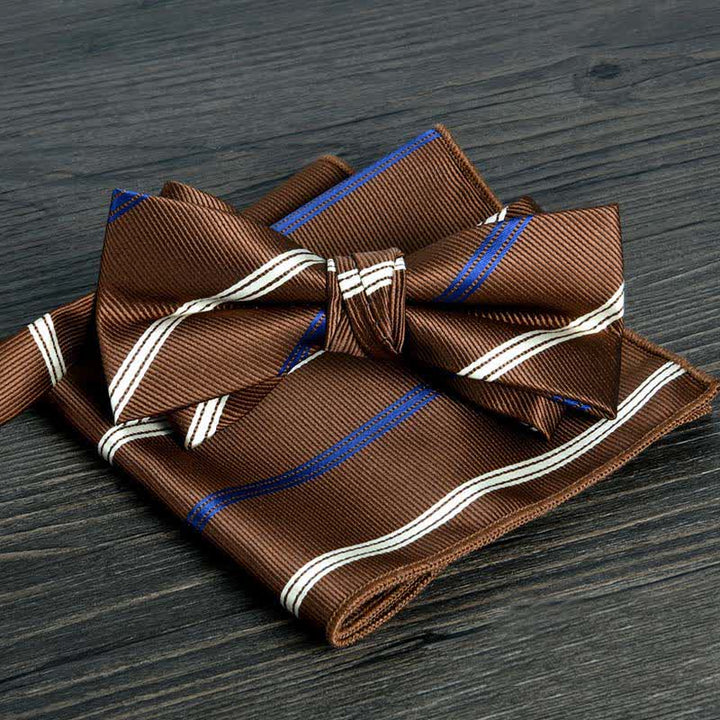 2-teiliges Männer Blumenkreise formales Hochzeitsfliegen-Set