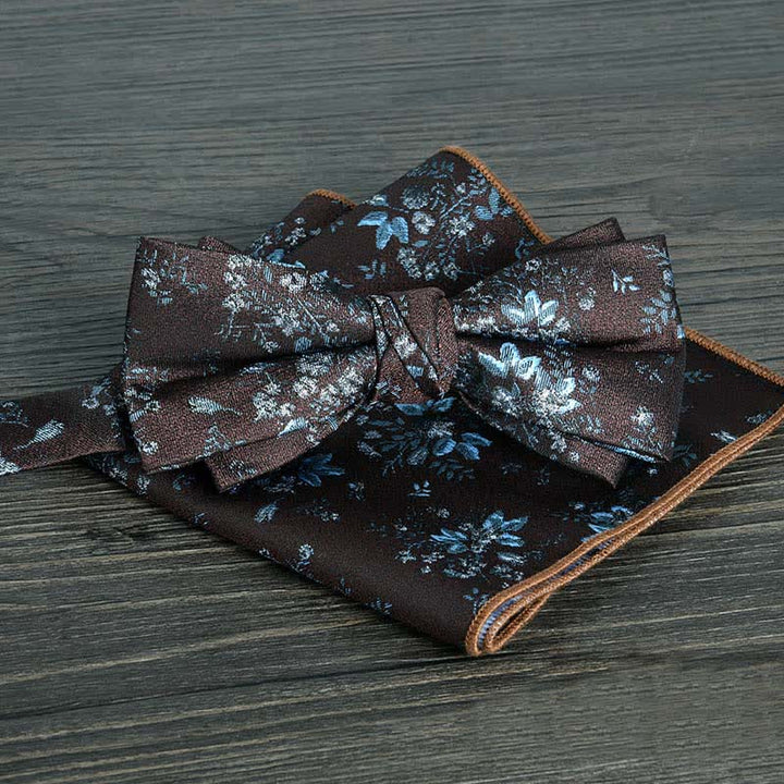 2-teiliges Männer Blumenkreise formales Hochzeitsfliegen-Set