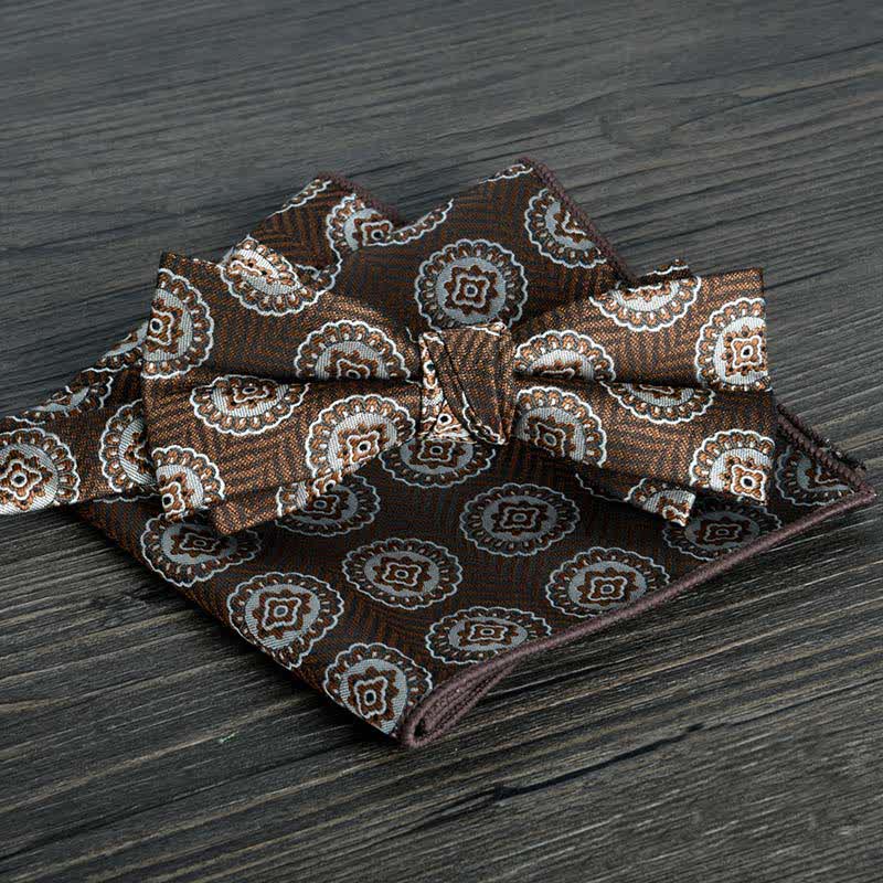 2-teiliges Männer Blumenkreise formales Hochzeitsfliegen-Set